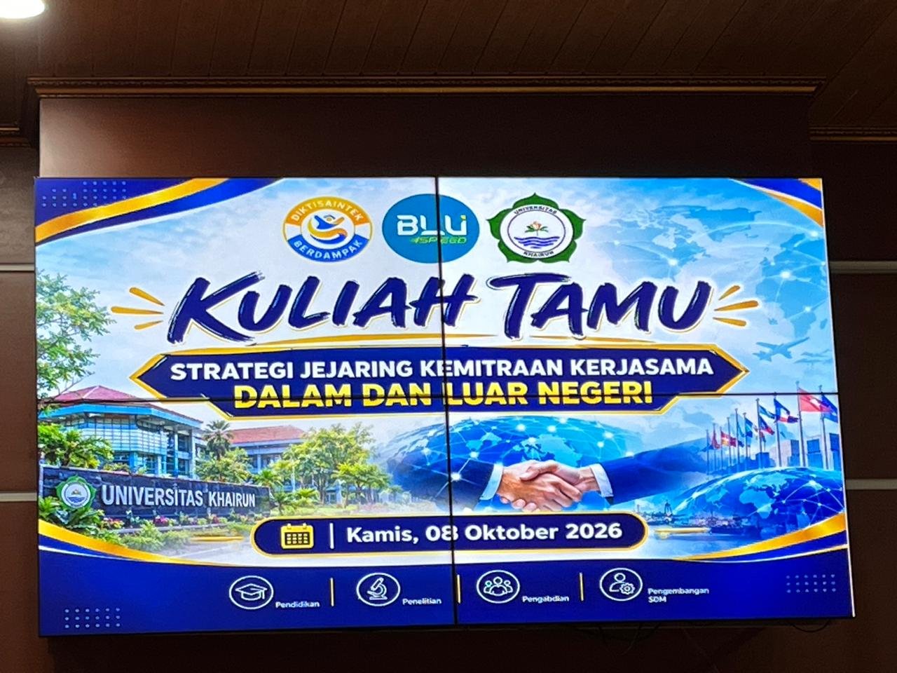 Unkhair Gelar Kuliah Tamu "Strategi Jejaring Kemitraan Kerjasama Dalam dan Luar Negeri"