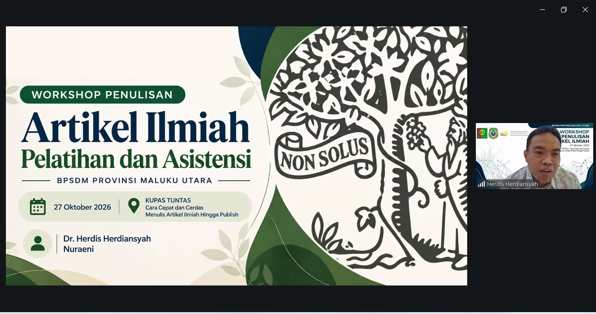 Genjot Produktivitas Riset, Dosen Muda Prodi Pendidikan Geografi Unkhair Ikuti Workshop Penulisan Artikel Ilmiah BPSDM Provinsi Maluku Utara